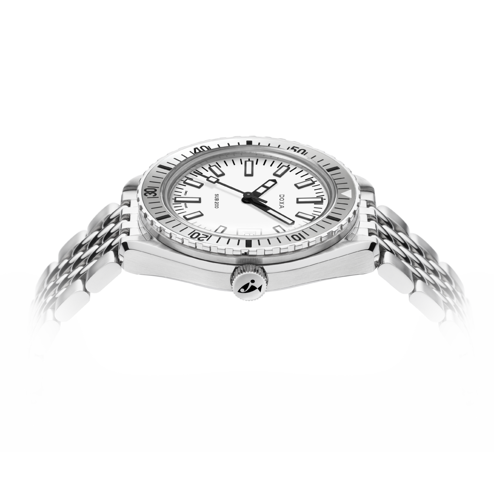 Doxa 200 - Whitepearl (White) Steel Bezel