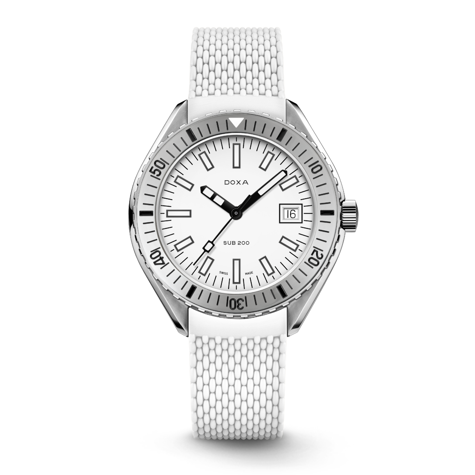 Doxa 200 - Whitepearl (White) Steel Bezel