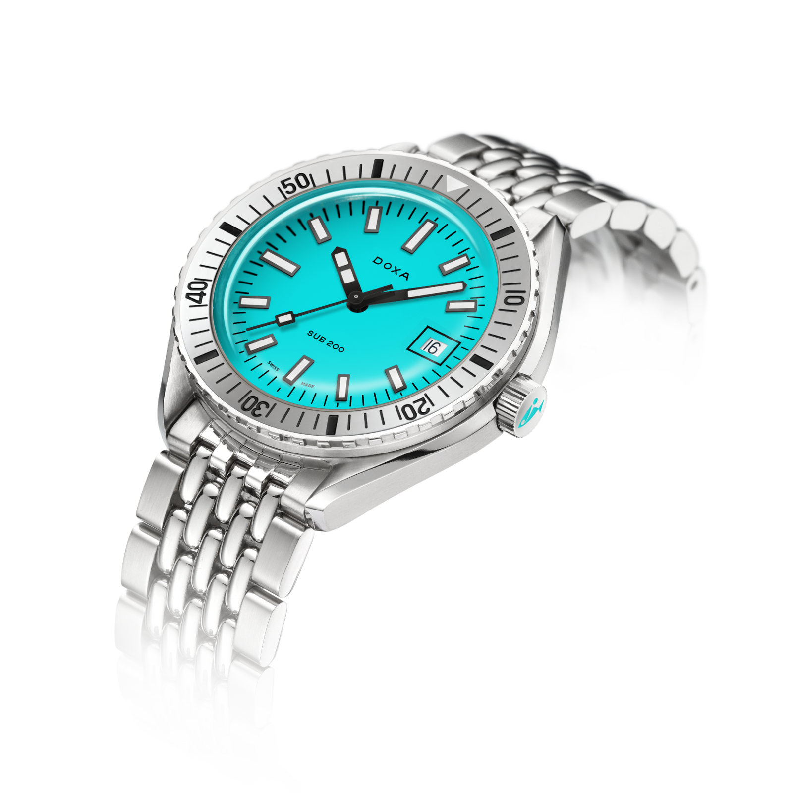 Doxa 200 - Aquamarine (Turquoise) Steel Bezel