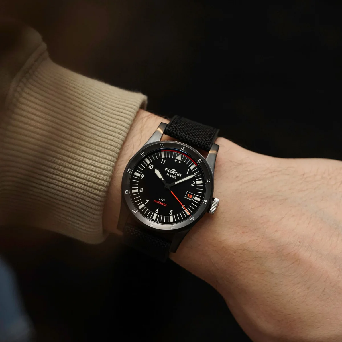 Fortis - Flieger 39mm Mission Black