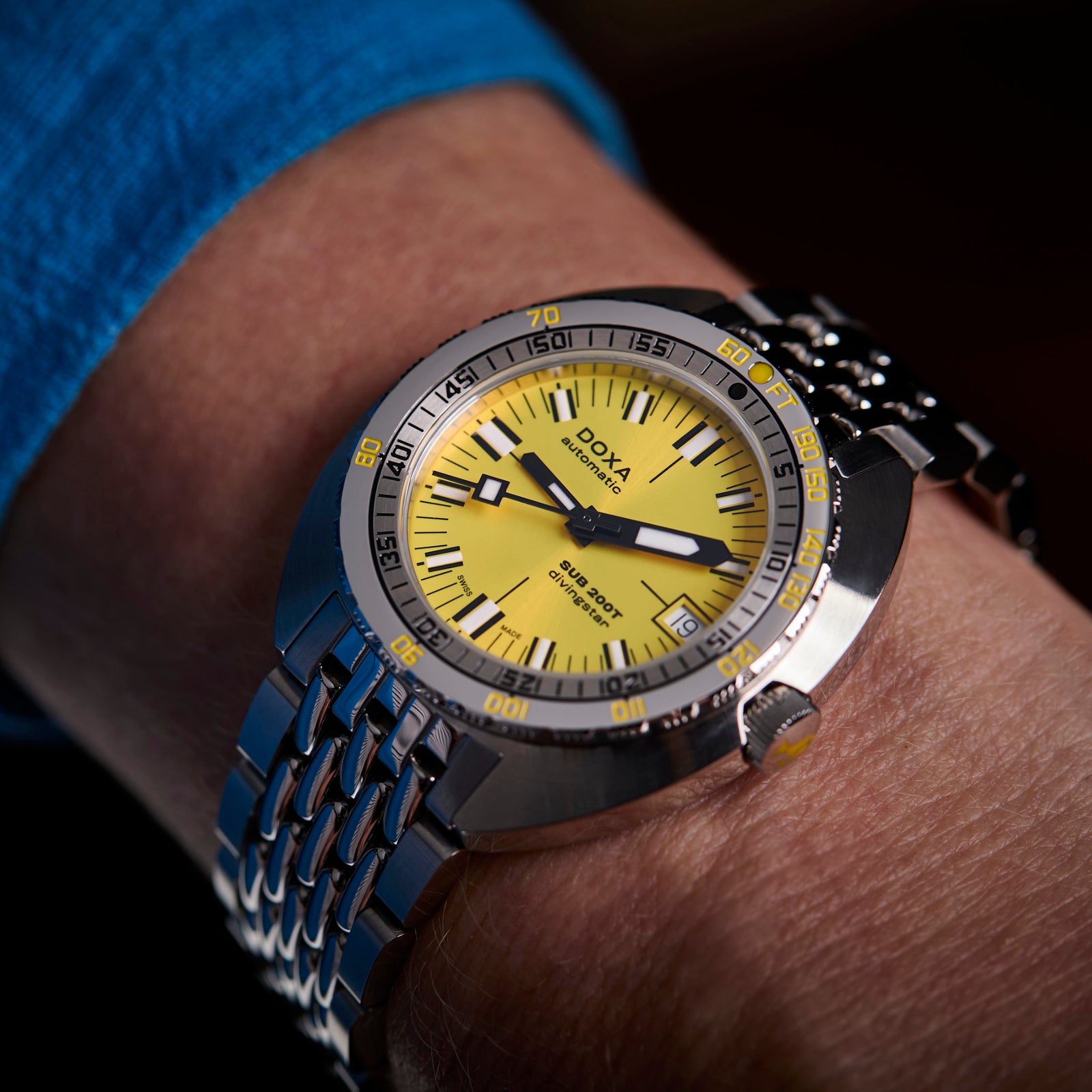 Doxa 200 T - Divingstar (Yellow) Sunray Dial