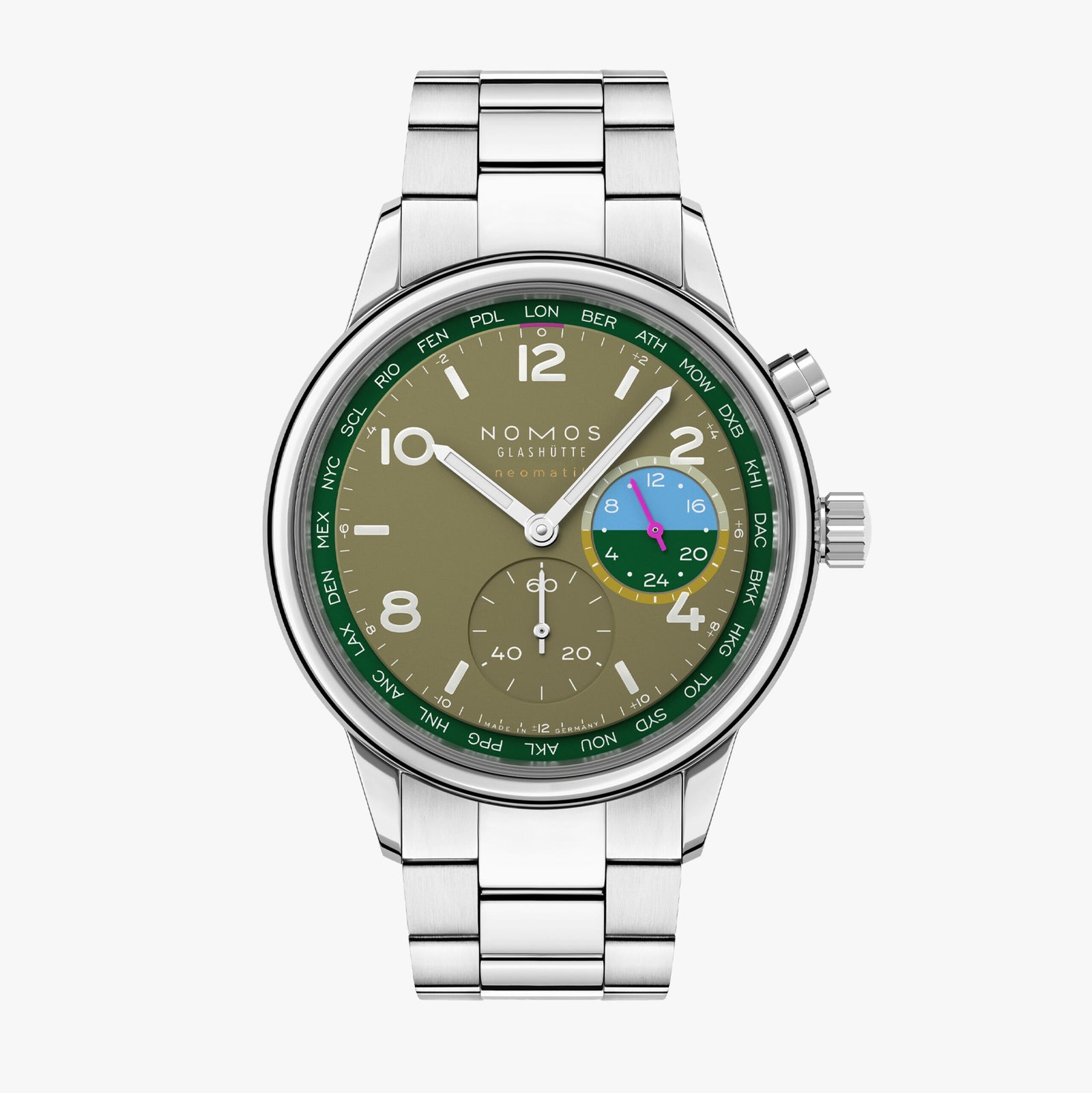 NEW! NOMOS - Club Sport Worldtimer Jungle Ref: 790.S2