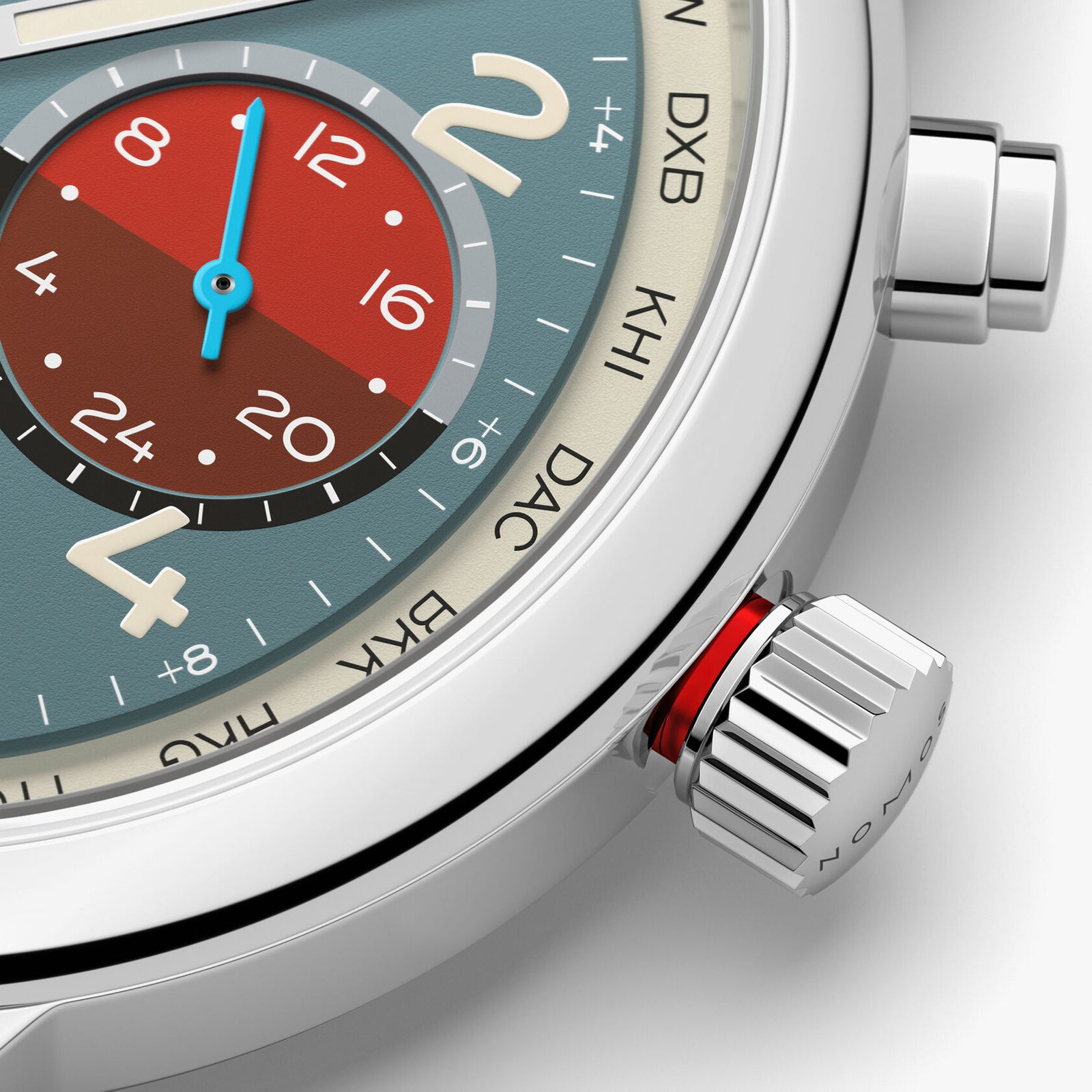 NEW! NOMOS - Club Sport Worldtimer Glacier Ref: 790.S4