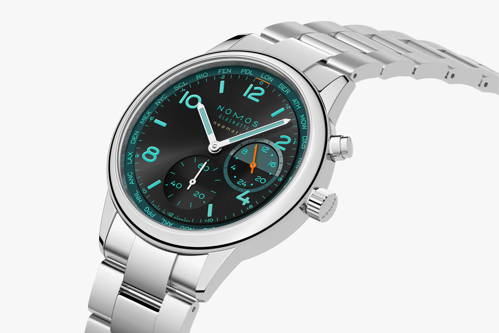 NEW! NOMOS - Club Sport Worldtimer Trace Ref: 790.S7