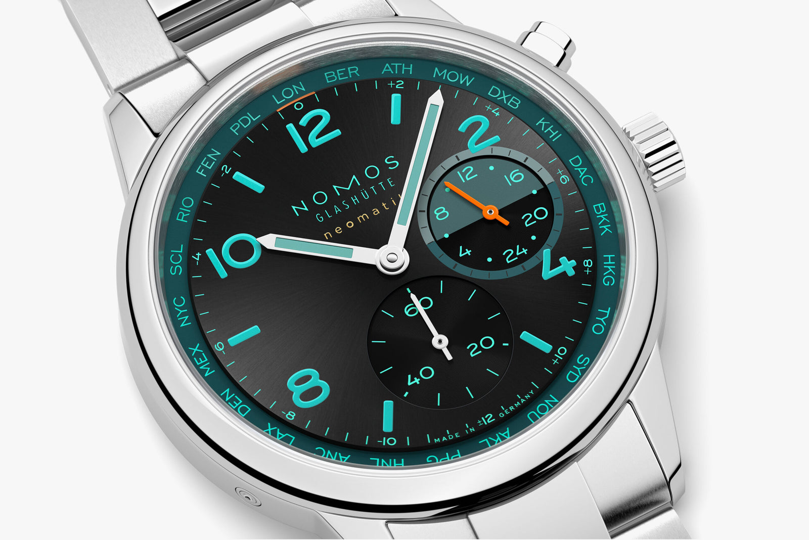 NEW! NOMOS - Club Sport Worldtimer Trace Ref: 790.S7