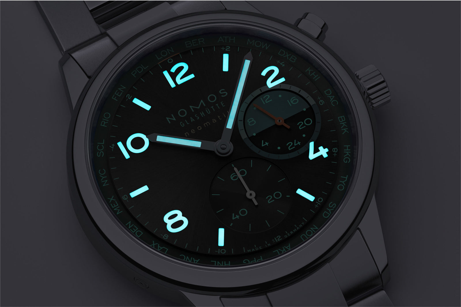 NEW! NOMOS - Club Sport Worldtimer Trace Ref: 790.S7