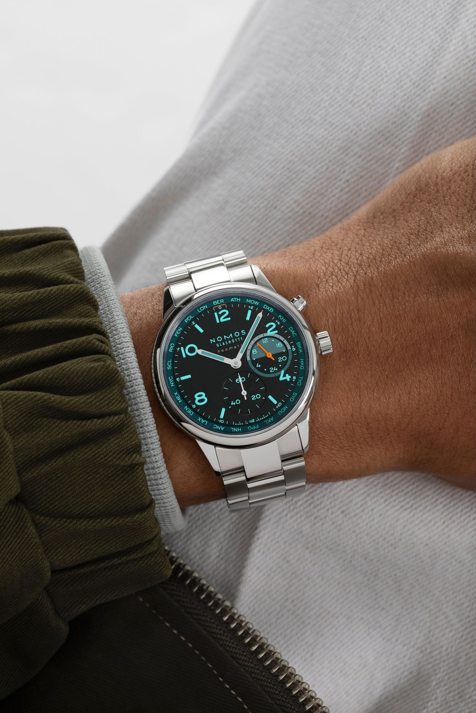 NEW! NOMOS - Club Sport Worldtimer Trace Ref: 790.S7