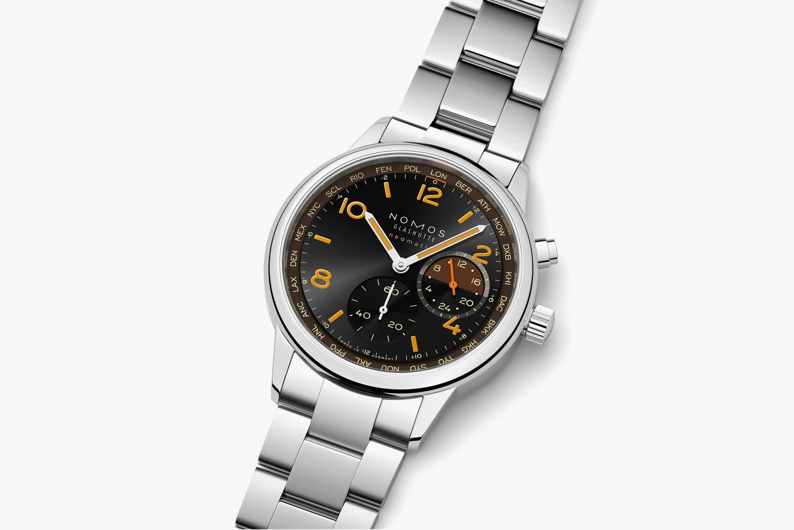 NEW! NOMOS - Club Sport Worldtimer Grid Ref: 790.S8