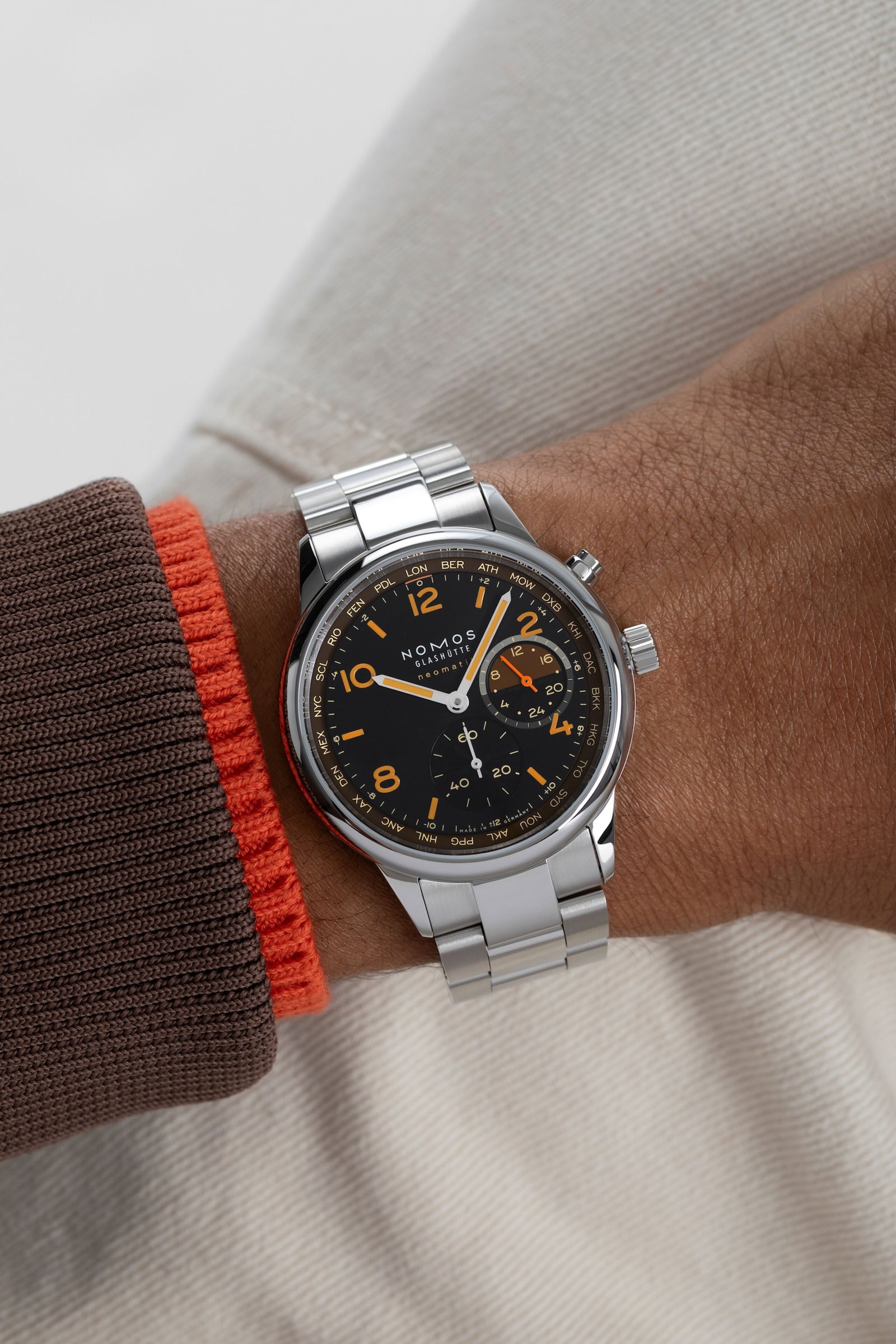 NEW! NOMOS - Club Sport Worldtimer Grid Ref: 790.S8