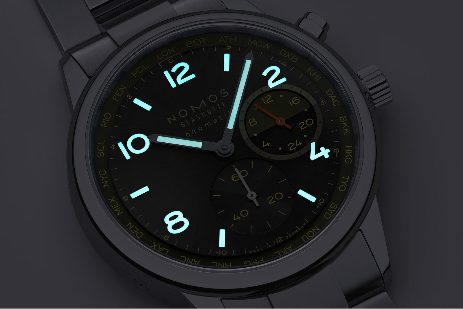 NEW! NOMOS - Club Sport Worldtimer Vector Ref: 790.S9
