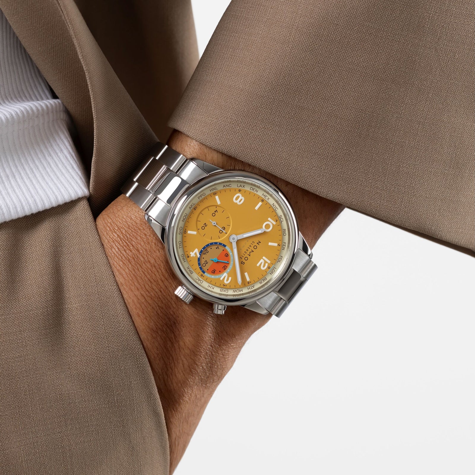 NEW! NOMOS - Club Sport Worldtimer Dune Ref: 790.S6