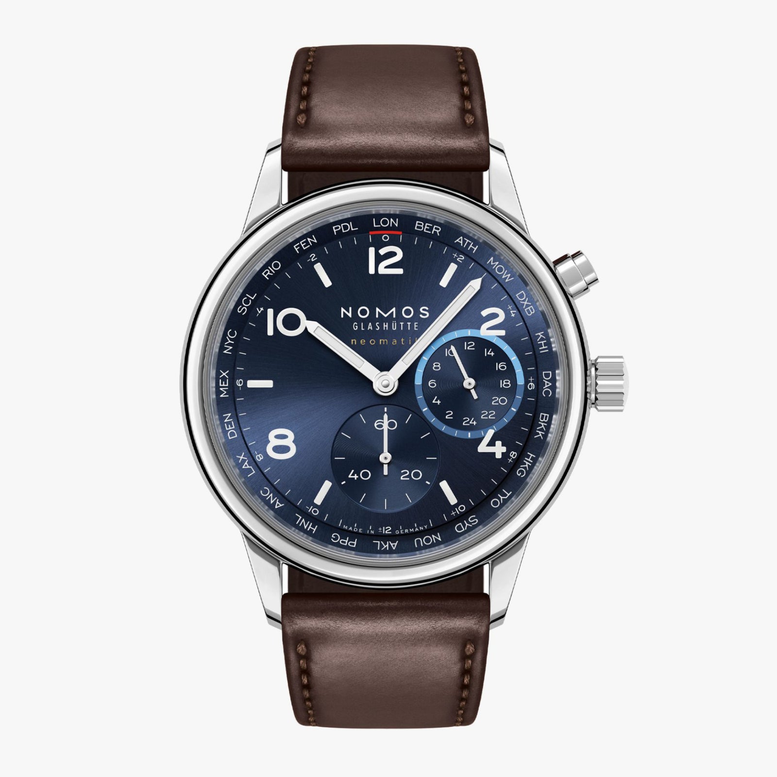 NEW! NOMOS - Club Sport Worldtimer Blue Ref: 790