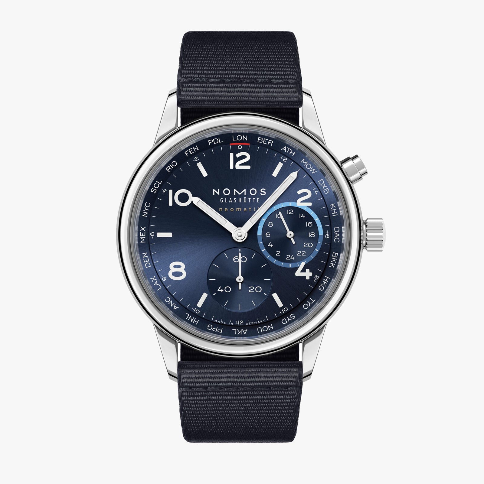 NEW! NOMOS - Club Sport Worldtimer Blue Ref: 790
