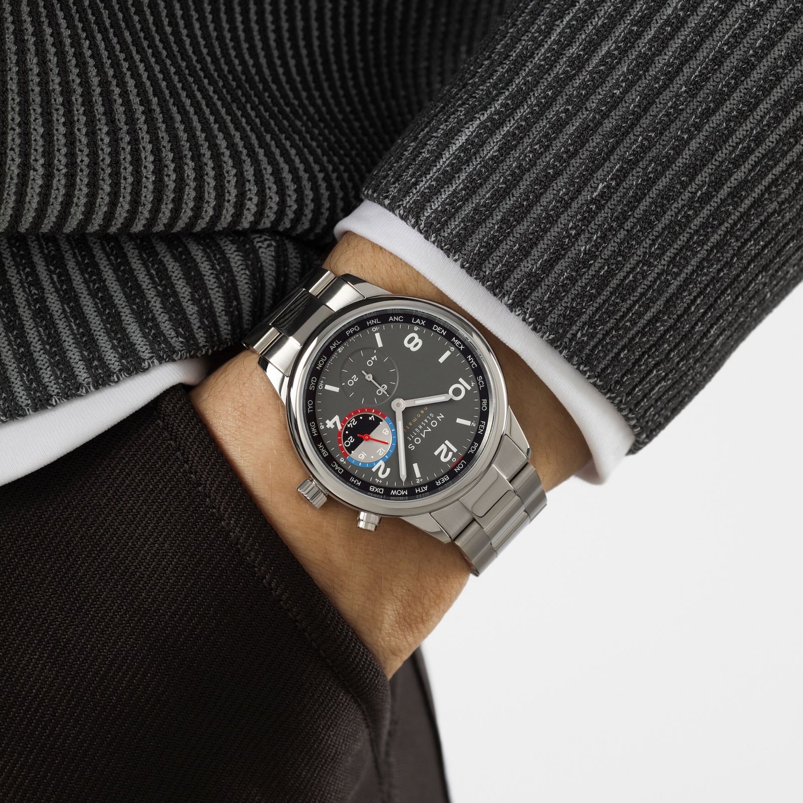 NEW! NOMOS - Club Sport Worldtimer Volcano Ref: 790.S1