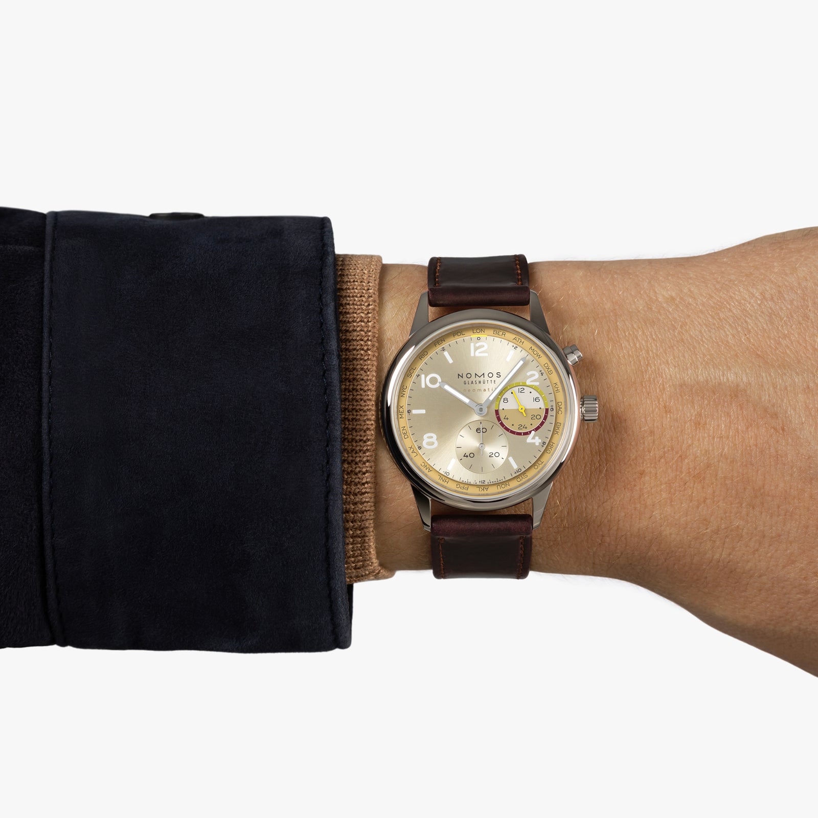 NEW! NOMOS - Club Sport Worldtimer Reverie Ref: 790.S11