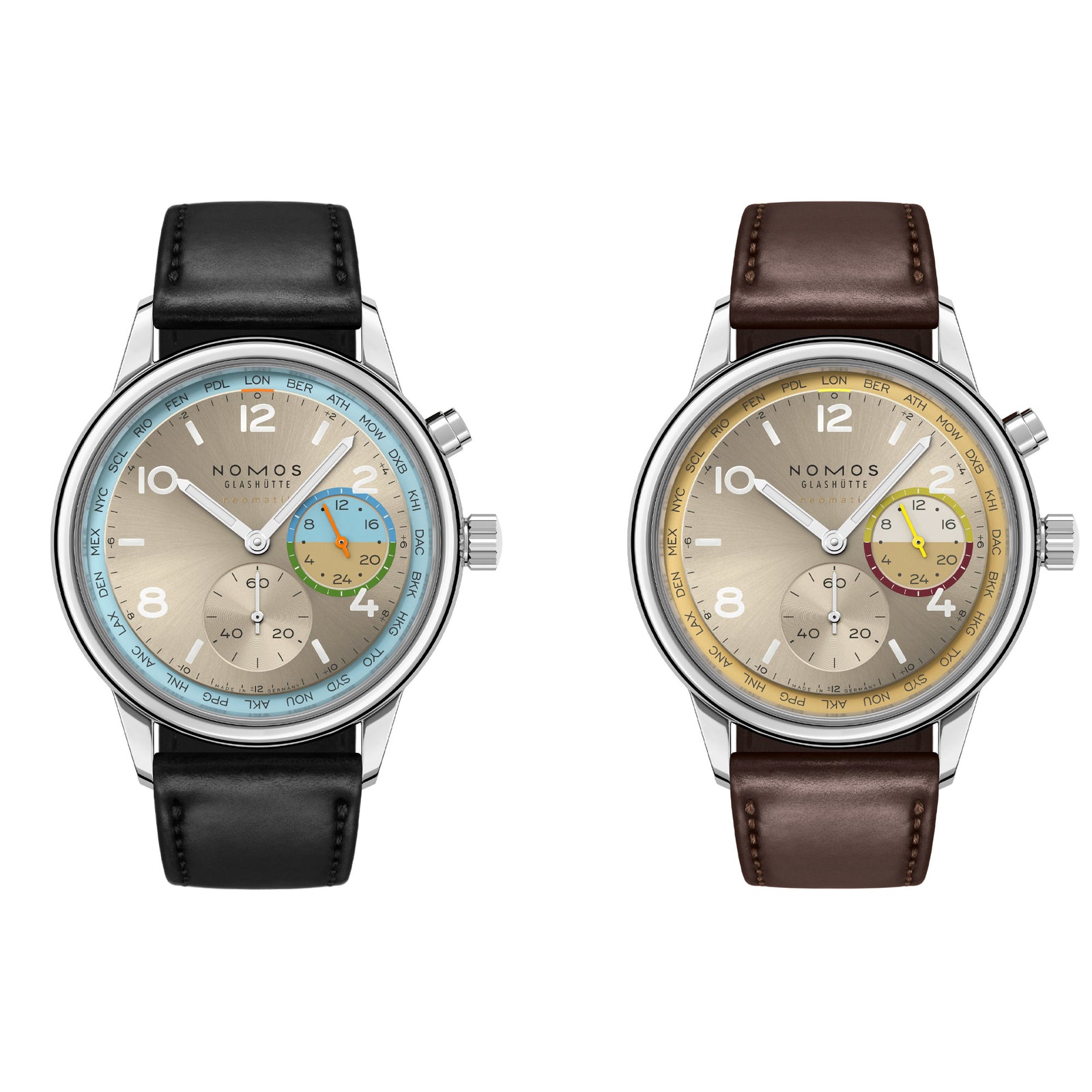 NEW! NOMOS - Club Sport Worldtimer Reverie Ref: 790.S11