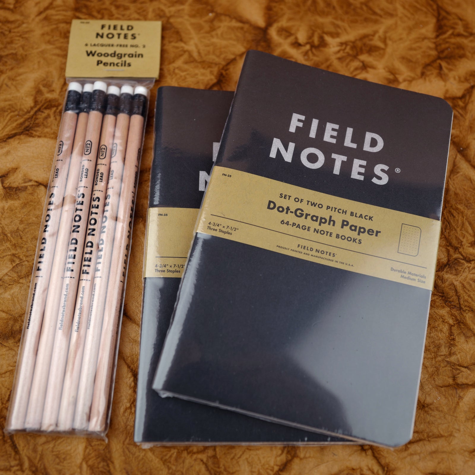 Field Notes - 2 Pack (Pitch black) 4-3/4" x 7-1/2"