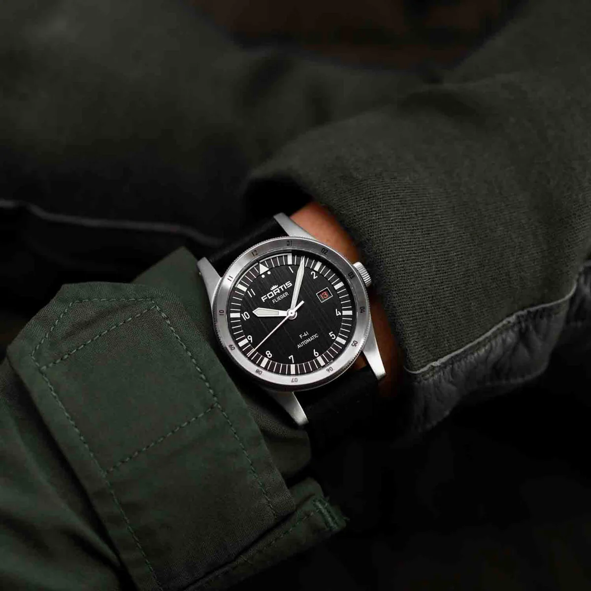 Fortis Flieger 41mm Black – Roldorf - Main Image