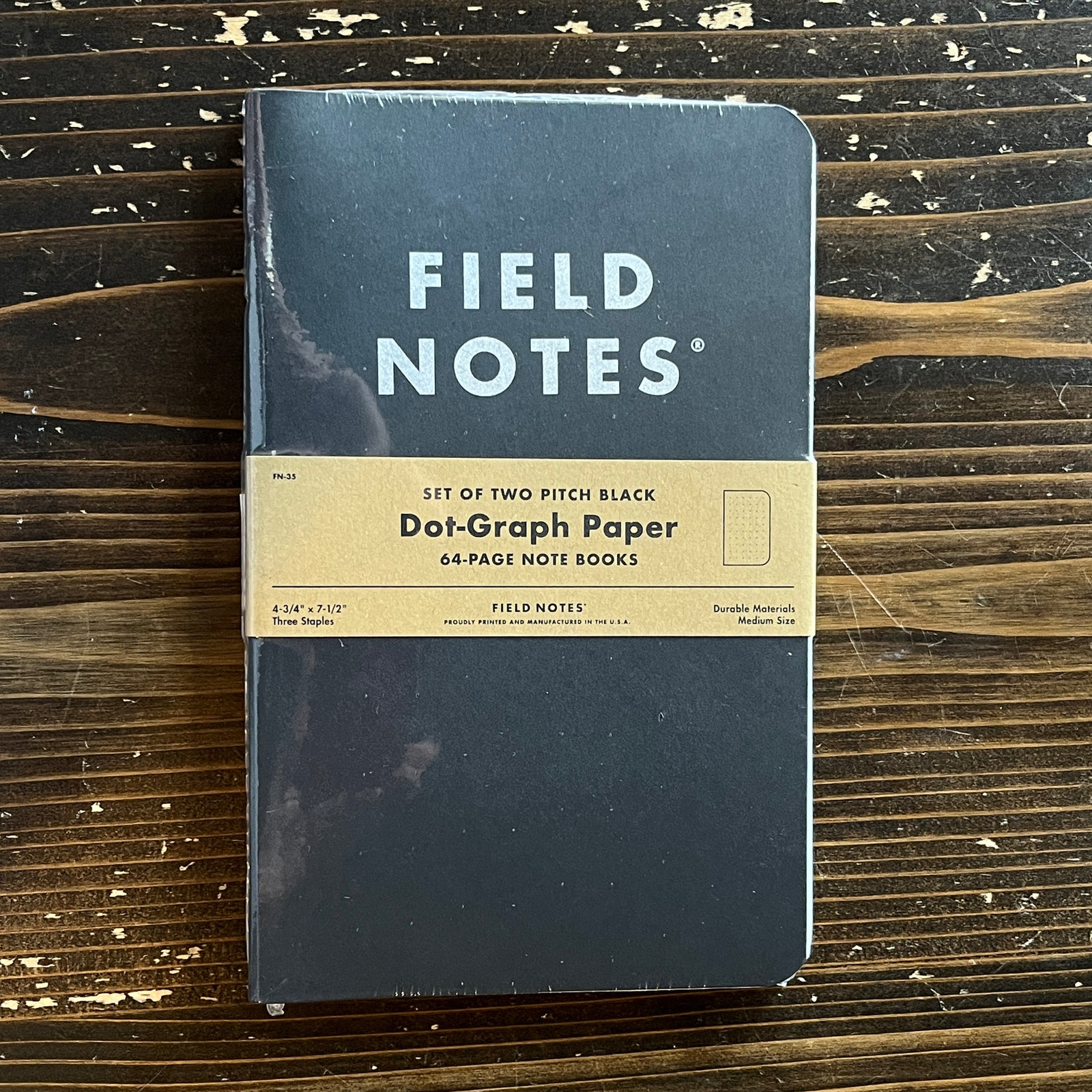 Field Notes - 2 Pack (Pitch black) 4-3/4" x 7-1/2"