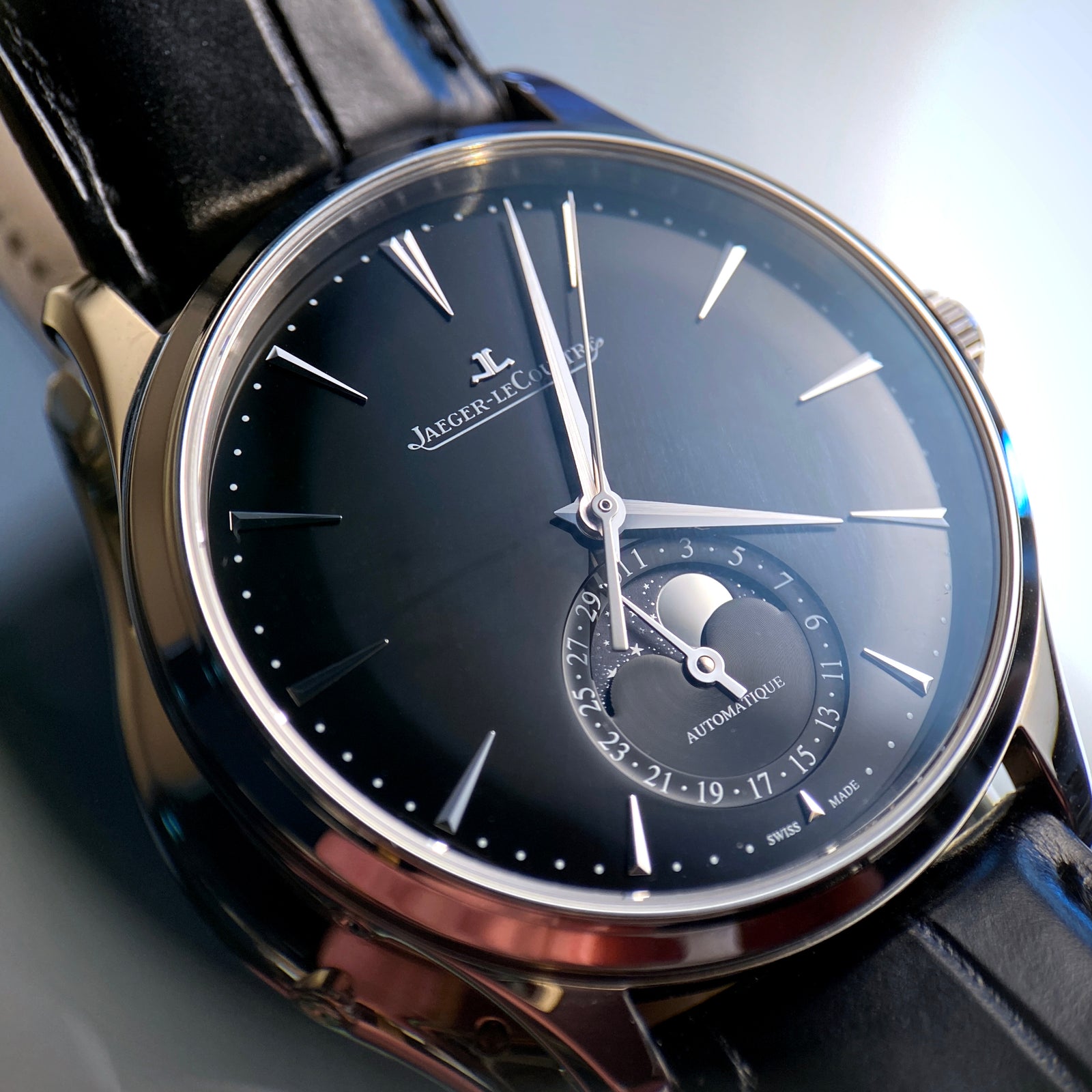 Black Jaeger Master Ultra Thin Moon Jaeger-LeCoultre Ultra Thin