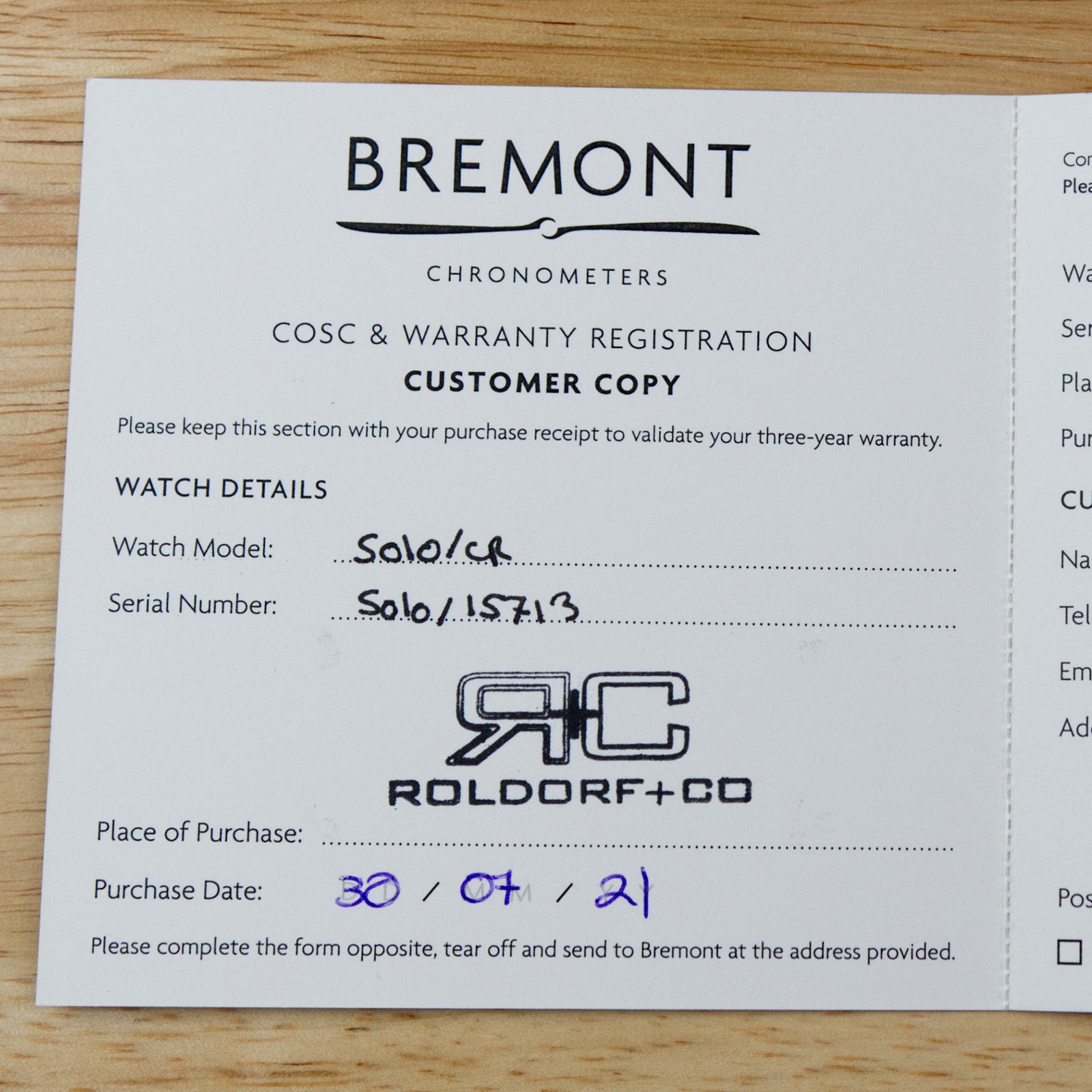 Bremont - Solo 43